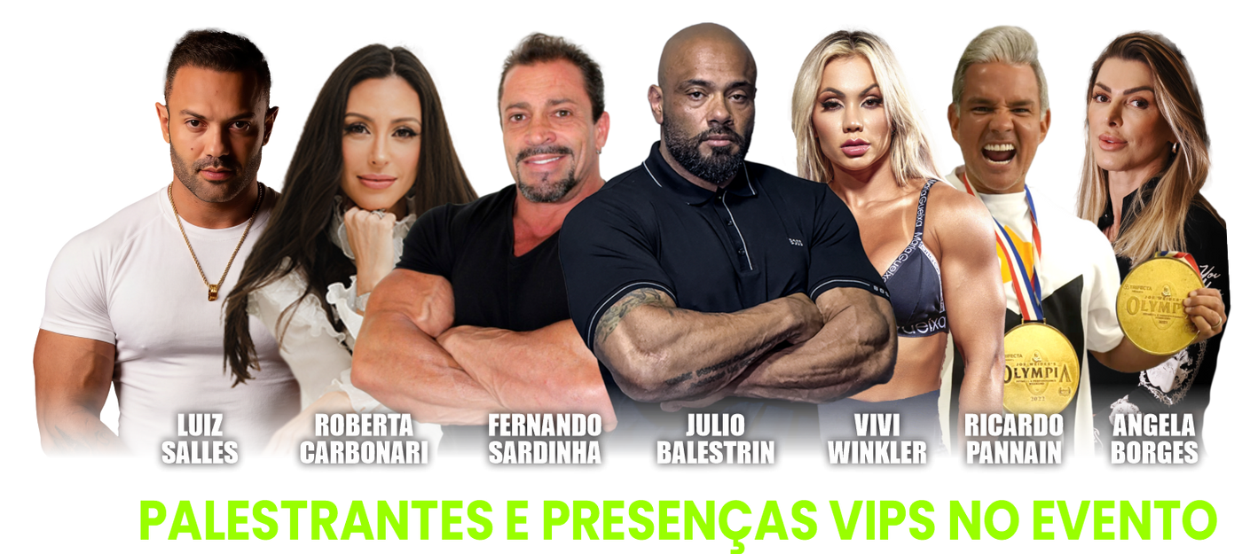Luiz Salles, Roberta Carbonari, Fernando Sardinha, Júlio Balestrin, Vivi Winkler, Ricardo Pannain e Angela Borges, palestrantes e presenças VIP do ENAF